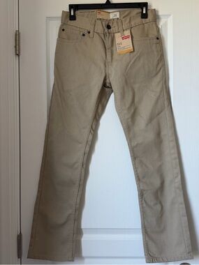 New Boy Levi's 511 Slim Straight Jeans in Khaki Size 16 Regular 28x28